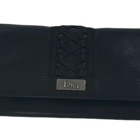 Christian Dior black calf leather and corset style wallet! Do not miss this! - Picture 2 of 15